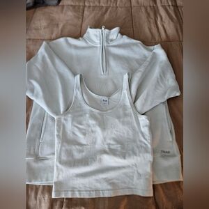 Aritzia TNA Cozy Boyfriend 1/4 Zip S
